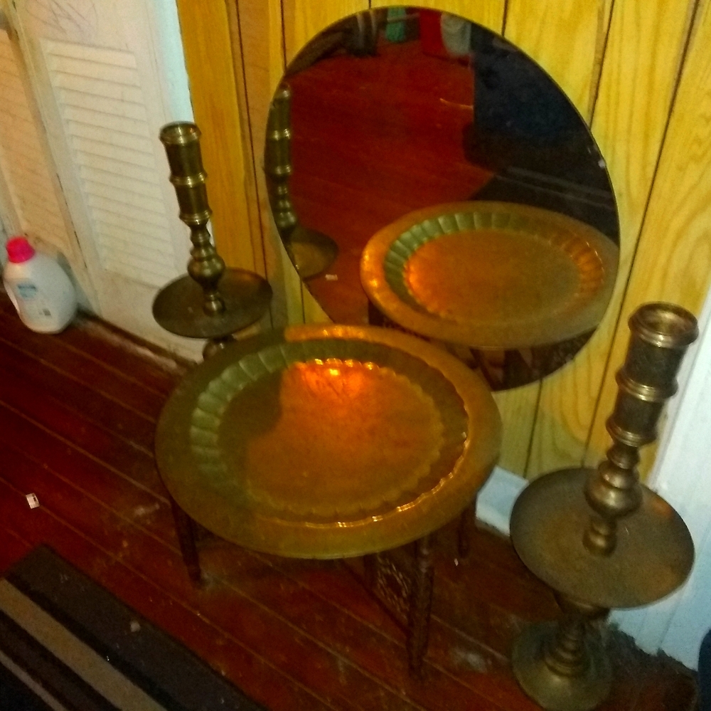 Vintage Morrocan Brass Set.